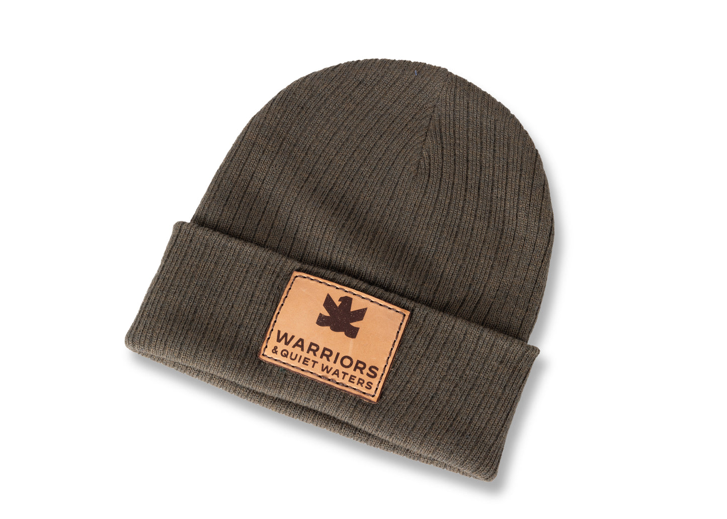 Leather Patch Beanie