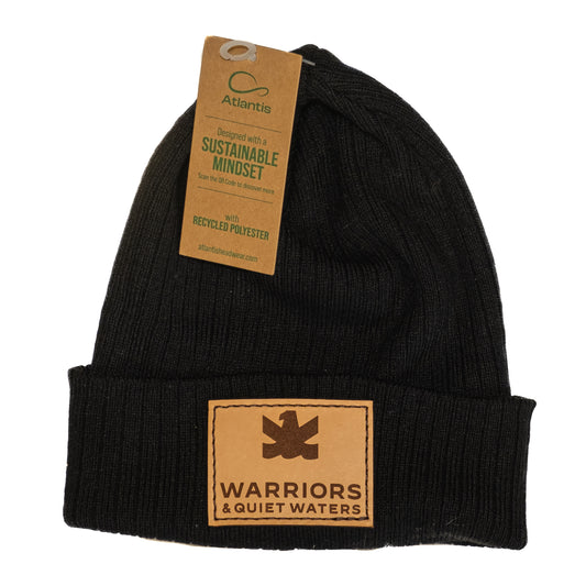 Leather Patch Beanie